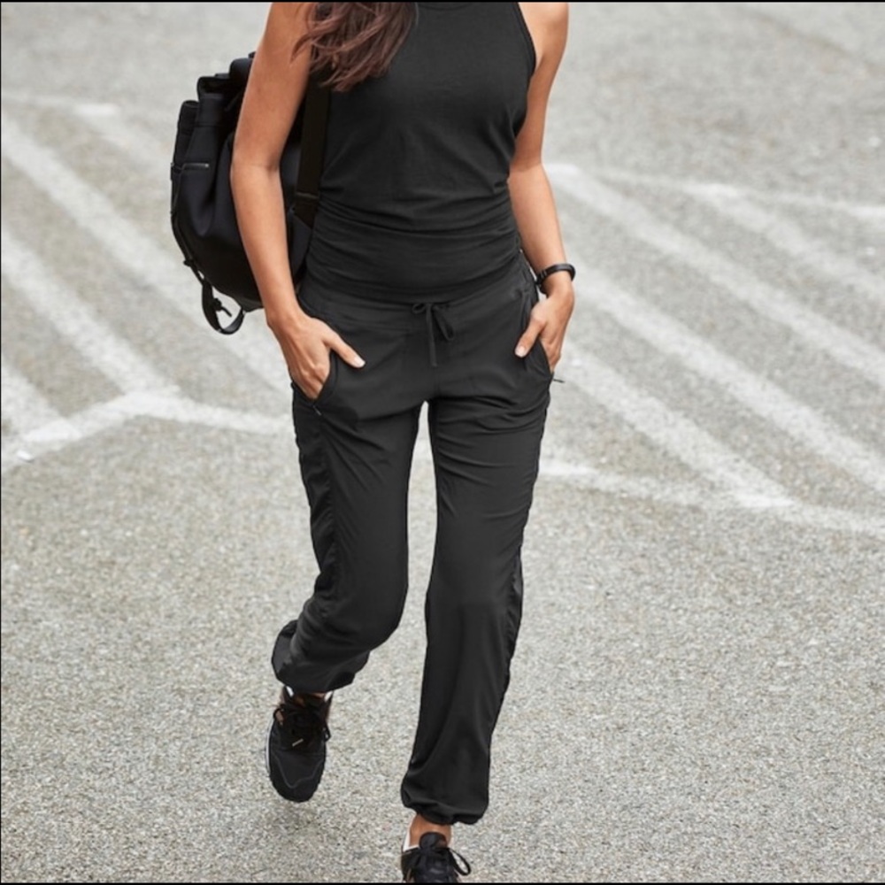 Athleta La Viva Black Full Length Pants 8